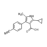 CAS#: 894074-70-5, 4-(4-Cyanophenyl)-2-cyclopropyl-5-methyl-1H-pyrrole-3-carboxylic acid