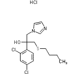 CAS#: 89433-57-8, 1-(Butylsulfanyl)-2-(2,4-dichlorophenyl)-3-(1H-imidazol-1-yl)-2-propanol hydrochloride (1:1)