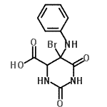 CAS#: 89524-80-1, 5-Anilino-5-bromo-2,6-dioxohexahydro-4-pyrimidinecarboxylic acid