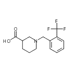 CAS#: 896045-89-9, 1-[2-(Trifluoromethyl)benzyl]-3-piperidinecarboxylic acid