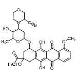 CAS#: 89617-36-7, 3-Acetyl-3,5,12-trihydroxy-10-methoxy-6,11-dioxo-1,2,3,4,6,11-hexahydro-1-tetracenyl 3-(3-cyano-4-morpholinyl)-2,3,6-trideoxyhexopyranoside