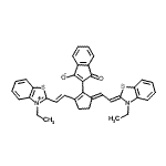 CAS#: 89806-50-8, 2-{(5E)-2-[(E)-2-(3-Ethyl-1,3-benzothiazol-3-ium-2-yl)vinyl]-5-[(2Z)-2-(3-ethyl-1,3-benzothiazol-2(3H)-ylidene)ethylidene]-1-cyclopenten-1-yl}-1-oxo-1H-inden-3-olate