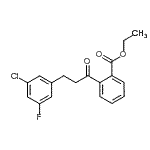 CAS#: 898750-31-7, Ethyl 2-[3-(3-chloro-5-fluorophenyl)propanoyl]benzoate