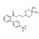 CAS 登录号：898757-59-0， 4-(5,5-二甲基-1,3-二恶烷-2-基)-1-[4'-(三氟甲基)-2-联苯基]-1-丁酮
