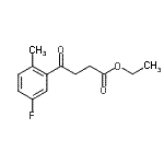 CAS 登录号：898758-99-1， 乙基4-(5-氟-2-甲基苯基)-4-氧代丁酸酯