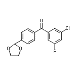 CAS#: 898760-62-8, (3-Chloro-5-fluorophenyl)[4-(1,3-dioxolan-2-yl)phenyl]methanone