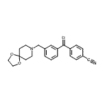 CAS#: 898761-53-0, 4-[3-(1,4-Dioxa-8-azaspiro[4.5]dec-8-ylmethyl)benzoyl]benzonitrile