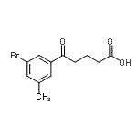 CAS#: 898767-46-9, 5-(3-Bromo-5-methylphenyl)-5-oxopentanoic acid