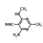 CAS 登录号：900467-74-5， 4-氨基-2-甲基-6-(甲基氨基)-5-嘧啶甲腈