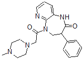 CAS#: 90059-52-2, 3-Phenyl-2-oxo-5-(2-(4-methylpiperazin-1-yl)acetyl)-1H-tetrahydropyrido[2,3-b][1,4]diazepine