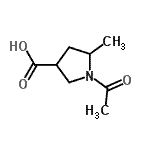 CAS#: 90088-24-7, 1-Acetyl-5-methyl-3-pyrrolidinecarboxylic acid