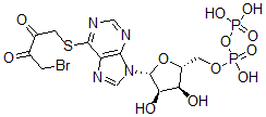 CAS#: 90269-32-2, 6-((4-Bromo-2,3-dioxobutyl)thio)-6-deaminoadenosine 5'-diphosphate