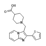 CAS#: 904817-36-3, 1-{[2-(2-Thienyl)imidazo[1,2-a]pyridin-3-yl]methyl}-4-piperidinecarboxylic acid