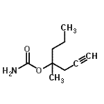 CAS#: 90608-50-7, 4-Methyl-1-heptyn-4-yl carbamate