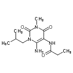 CAS#: 90749-79-4, N-(6-Amino-1-isobutyl-3-methyl-2,4-dioxo-1,2,3,4-tetrahydro-5-pyrimidinyl)propanamide