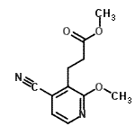 CAS#: 908279-59-4, Methyl 3-(4-cyano-2-methoxy-3-pyridinyl)propanoate