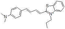CAS#: 90832-31-8, 2-(4-(4-N,N-Dimethylanilinyl)-1,3-butadienyl)-3-propylbenzothiazolium