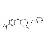CAS#: 909659-35-4, 4-(2-Phenylethyl)-1-{[6-(trifluoromethyl)-3-pyridinyl]methyl}-1,4-diazepan-5-one