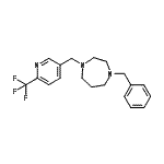 CAS#: 909666-37-1, 1-Benzyl-4-{[6-(trifluoromethyl)-3-pyridinyl]methyl}-1,4-diazepane