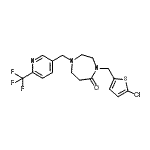 CAS#: 909668-83-3, 4-[(5-Chloro-2-thienyl)methyl]-1-{[6-(trifluoromethyl)-3-pyridinyl]methyl}-1,4-diazepan-5-one