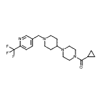CAS#: 909670-30-0, Cyclopropyl[4-(1-{[6-(trifluoromethyl)-3-pyridinyl]methyl}-4-piperidinyl)-1-piperazinyl]methanone