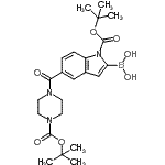 CAS#: 913388-55-3, (1-{[(2-Methyl-2-propanyl)oxy]carbonyl}-5-[(4-{[(2-methyl-2-propanyl)oxy]carbonyl}-1-piperazinyl)carbonyl]-1H-indol-2-yl)boronic acid