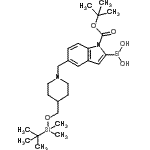 CAS#: 913388-71-3, (5-{[4-({[Dimethyl(2-methyl-2-propanyl)silyl]oxy}methyl)-1-piperidinyl]methyl}-1-{[(2-methyl-2-propanyl)oxy]carbonyl}-1H-indol-2-yl)boronic acid