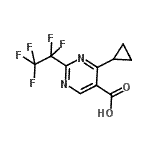CAS#: 914201-14-2, 4-Cyclopropyl-2-(pentafluoroethyl)-5-pyrimidinecarboxylic acid