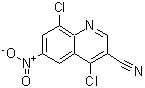 CAS#: 915369-46-9, 4,8-Dichloro-6-nitro-3-quinolinecarbonitrile