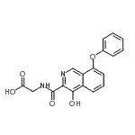 CAS#: 916171-76-1, N-[(4-Hydroxy-8-phenoxy-3-isoquinolinyl)carbonyl]glycine