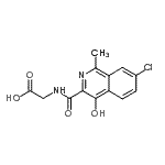 CAS#: 916171-78-3, N-[(7-Chloro-4-hydroxy-1-methyl-3-isoquinolinyl)carbonyl]glycine