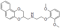 CAS#: 91677-53-1, 3-((-(2,6-Dimethoxyphenoxy)Ethyl)Amino)Methyl-1,4-Dioxane[1,2-b]Naphthalene