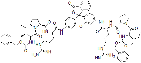 CAS#: 91847-26-6, Bis(Benzyloxycarbonylisoleucyl-Propyl-Argininamide)Rhodamine
