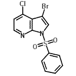 CAS 登录号：920966-51-4， 3-溴-4-氯-1-(苯磺酰基)-1H-吡咯并[2,3-b]吡啶
