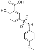 CAS 登录号：92200-76-5， 2-羟基-5-(4-甲氧基苯基氨基磺酰基)苯甲酸