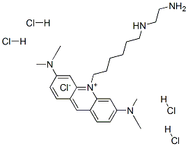 CAS#: 92220-84-3, Acridinium, 10-(6-((2-Aminoethyl)Amino)Hexyl)-3,6-Bis(Dimethylamino)-, Chloride, Tetrahydrochloride