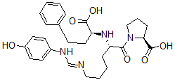 CAS#: 92234-10-1, (S)-1-(N2-(1-carboxy-3-phenylpropyl)-N6-((4-hydroxyphenyl)iminomethyl)-L-lysyl)-L-Proline