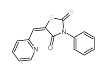CAS 登录号：92427-59-3， 3-苯基-5-(吡啶-2-基甲亚基)-2-巯基噻唑烷-4-酮