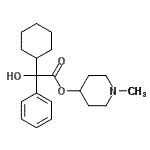 CAS 登录号:92569-22-7, 1-甲基-4-哌啶基环己基(羟基)苯乙酸酯