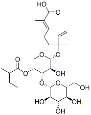 CAS#: 92751-84-3, 2,6-Dimethyl-6-(3-O-(beta-Glucopyranosyl)-4-O-(2-Methylbutyroyl)alpha-Arabinopyranosyloxy)-2,7-Octadienoic Acid