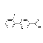 CAS#: 927803-25-6, 2-(2-Fluorophenyl)-5-pyrimidinecarboxylic acid
