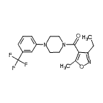 CAS#: 932854-69-8, (3-Ethyl-5-methyl-1,2-oxazol-4-yl){4-[3-(trifluoromethyl)phenyl]-1-piperazinyl}methanone