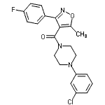 CAS#: 933202-27-8, [4-(3-Chlorophenyl)-1-piperazinyl][3-(4-fluorophenyl)-5-methyl-1,2-oxazol-4-yl]methanone