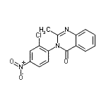 CAS 登录号：93432-37-2， 3-(2-氯-4-硝基苯基)-2-甲基-4(3H)-喹唑啉酮