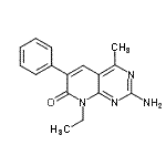 CAS#: 934494-73-2, 2-Amino-8-ethyl-4-methyl-6-phenylpyrido[2,3-d]pyrimidin-7(8H)-one