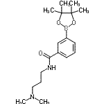 CAS 登录号：936250-16-7， N-[3-(二甲基氨基)丙基]-3-(4,4,5,5-四甲基-1,3,2-二氧杂环戊硼烷-2-基)苯甲酰胺