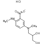 CAS#: 93633-79-5, 3-{Methyl[4-(methylamino)-3-nitrophenyl]amino}-1,2-propanediol hydrochloride (1:1)