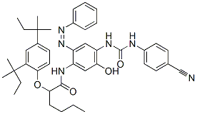 CAS#: 93783-17-6, 2-[2,4-Bis(1,1-Dimethylpropyl)Phenoxy]-N-[4-[[[(4-Cyanophenyl)Amino]Carbonyl]Amino]-5-Hydroxy-2-(Phenylazo)Phenyl]Hexanamide