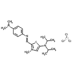 CAS 登录号：93783-70-1， 5-(二异丙基氨基)-2-{[4-(二甲基氨基)苯基]偶氮}-3-甲基-1,3,4-噻二唑-3-鎓三氯锌酸盐(1-)