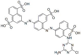 CAS#: 93858-31-2, 3-[[4-[[4-[(4-Amino-6-Chloro-1,3,5-Triazin-2-Yl)Amino]-5-Sulphonaphthyl]Azo]-6-Sulphonaphthyl]Azo]Naphthalene-1,5-Disulphonic Acid